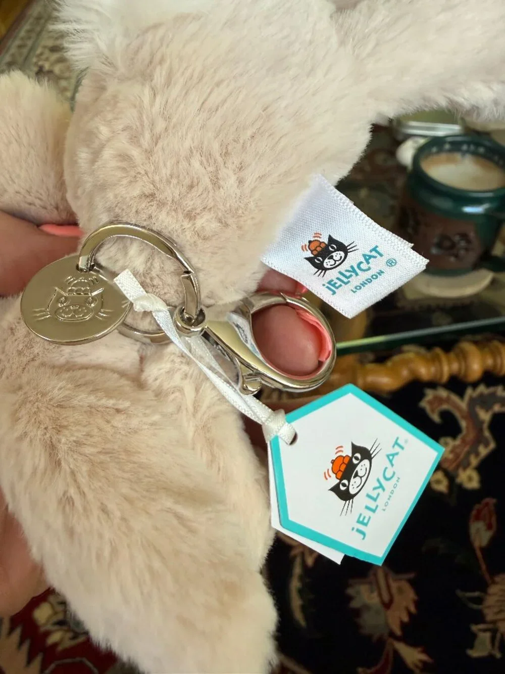 *BRAND NEW* Jellycat Smudge Rabbit Bag Charm - Picture 3 of 8
